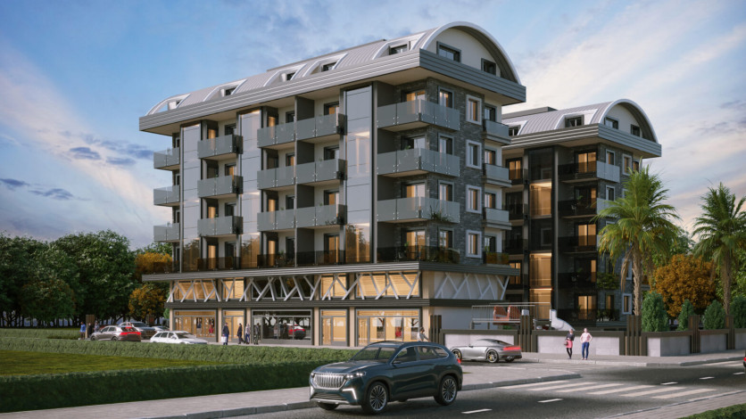 Проект на этапе строительства в экологически чистом районе Аланьи – Каргыджак, 60,4м- 142,6м - Ракурс 18