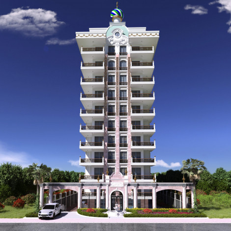 Элитный жилой комплекс на первой береговой линии в районе Махмутлар, 122м-299м - Ракурс 9