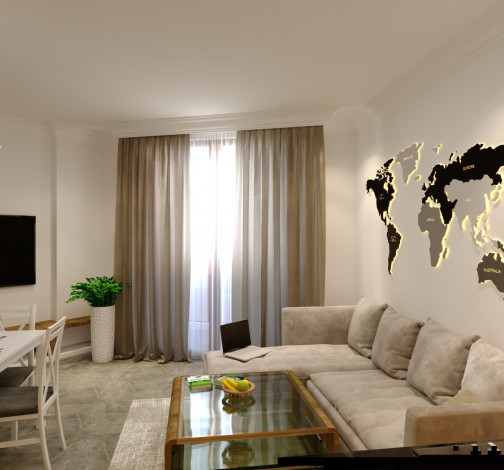 Проект на завершающем этапе строительства с видом на море и горы в районе Махмутлар, 52,4м-78,6м - Ракурс 14