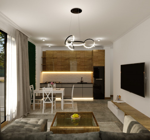 Проект на завершающем этапе строительства с видом на море и горы в районе Махмутлар, 52,4м-78,6м - Ракурс 18