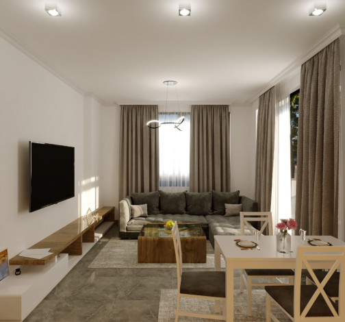 Проект на завершающем этапе строительства с видом на море и горы в районе Махмутлар, 52,4м-78,6м - Ракурс 19