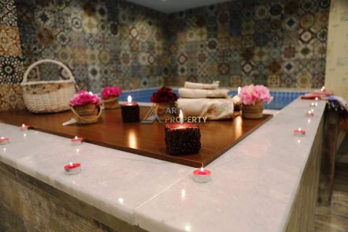 Трехкомнатная квартира с частичным видом на море в люксовом комплексе в Махмутлар, 110 м2 - Ракурс 4