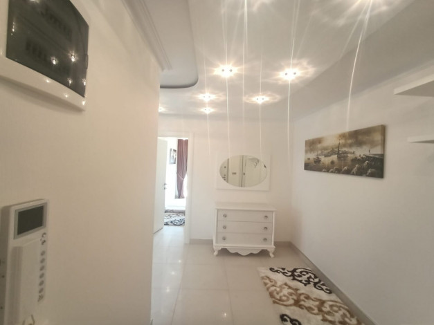 Трехкомнатные меблированные апартаменты с видом на море и горы в районе Махмутлар, 120м2 - Ракурс 11