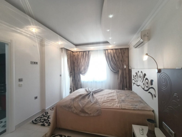 Трехкомнатные меблированные апартаменты с видом на море и горы в районе Махмутлар, 120м2 - Ракурс 21