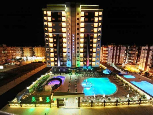 Трехкомнатные меблированные апартаменты с видом на море и горы в районе Махмутлар, 120м2 - Ракурс 34