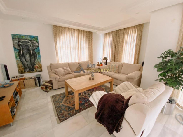 Полностью меблированная вилла 4+1 со бассейном и шикарным панорамным видом на Аланью, 300 м2 - Ракурс 11