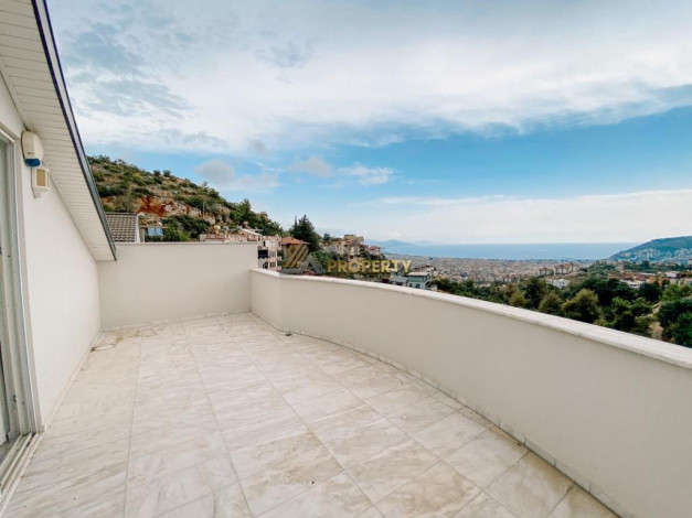 Полностью меблированная вилла 4+1 со бассейном и шикарным панорамным видом на Аланью, 300 м2 - Ракурс 25