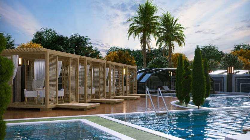 Премиальный комплекс на этапе строительства на границе районов Махмутлар и Каргыджак, 53м-203 - Ракурс 4