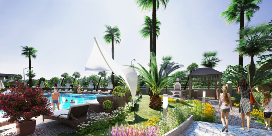 Новый проект жилых домов в красивом зеленом районе Каргыджак, 48-140 м2 - Ракурс 8