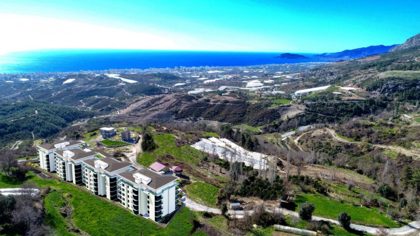 Трехкомнатная квартира с видом на море и горы в Махмутлар, 125м - Ракурс 4