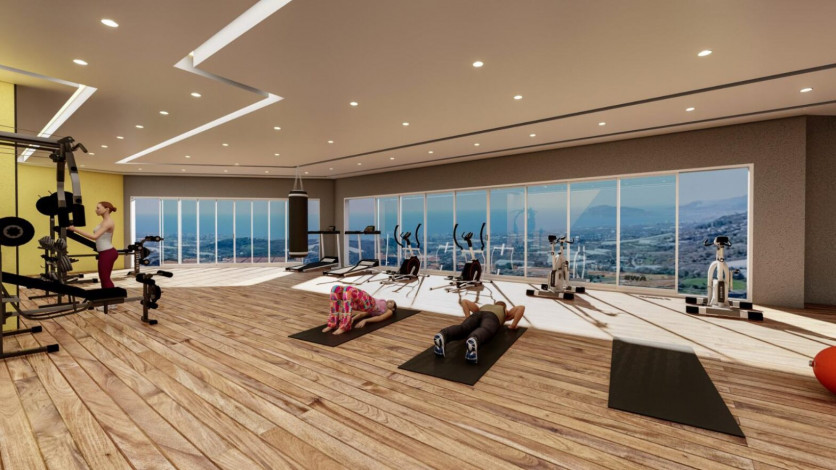 Трехкомнатная квартира с видом на море и горы в Махмутлар, 125м - Ракурс 13