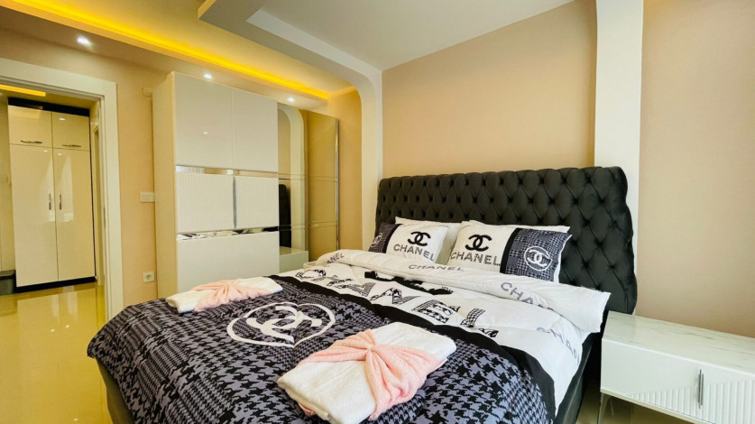 Просторная двухкомнатная квартира на высоком этаже в Махмутлар, 60м2 - Ракурс 6