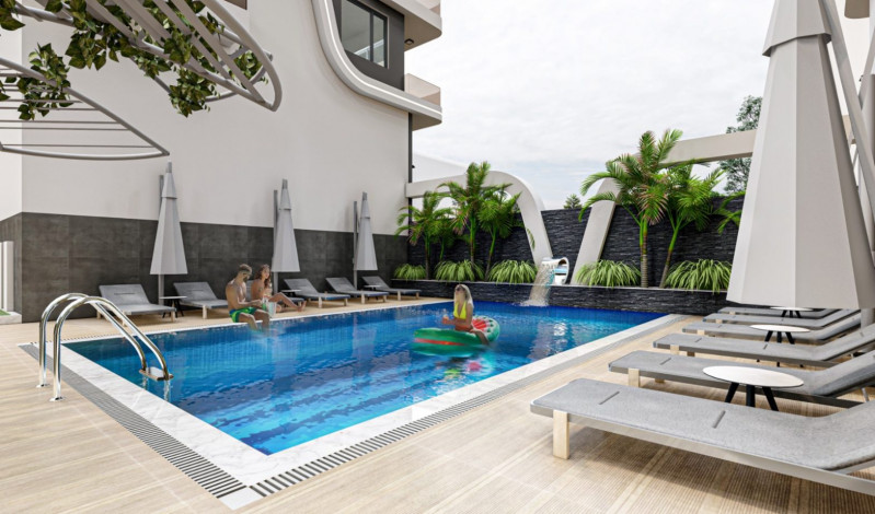 Новострой с отличной локацией в Махмутларе, 54-120 м2 - Ракурс 4