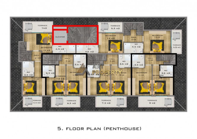 Новострой с отличной локацией в Махмутларе, 54-120 м2 - Ракурс 14