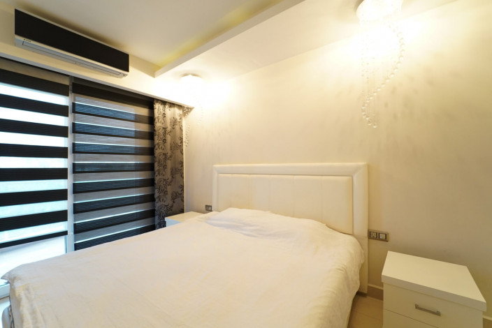 Трехкомнатные меблированные апартаменты с видом на море и горы в районе Махмутлар, 107м - Ракурс 15