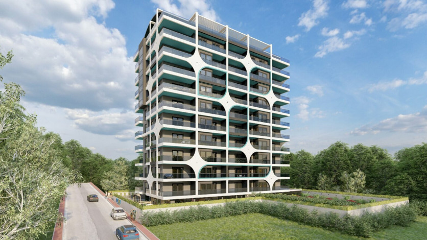 Меблированная двухкомнатная квартира в комплексе с полной инфраструктурой в Махмутлар, 60 м2 - Ракурс 14