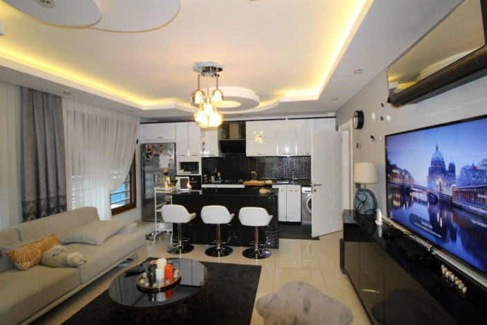 Трехкомнатная меблированная квартира в 150 метрах от моря в районе Кестель, 100 м2 - Ракурс 8