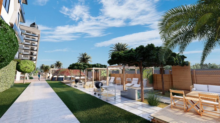 Новый эксклюзивный проект комплекса класса люкс с панорамным видом на море в районе Паяллар, 55-220 м2 - Ракурс 11