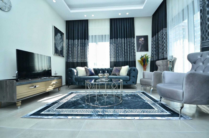 Трехкомнатная квартира с люксовой мебелью в комплексе с инфраструктурой в Махмутларе, 100 м2 - Ракурс 3