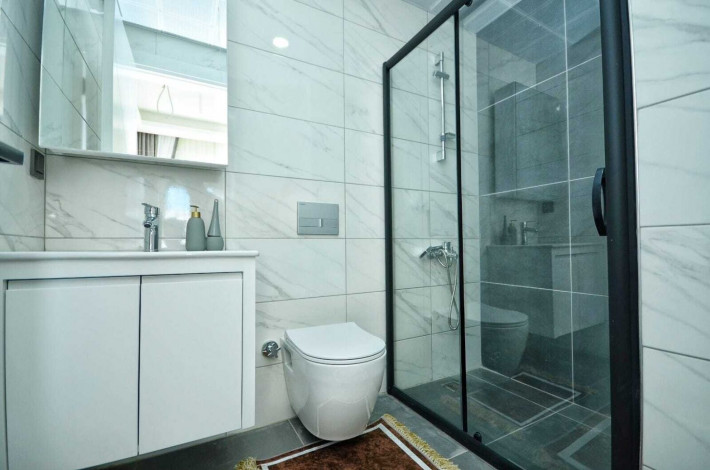 Трехкомнатная квартира с люксовой мебелью в комплексе с инфраструктурой в Махмутларе, 100 м2 - Ракурс 14