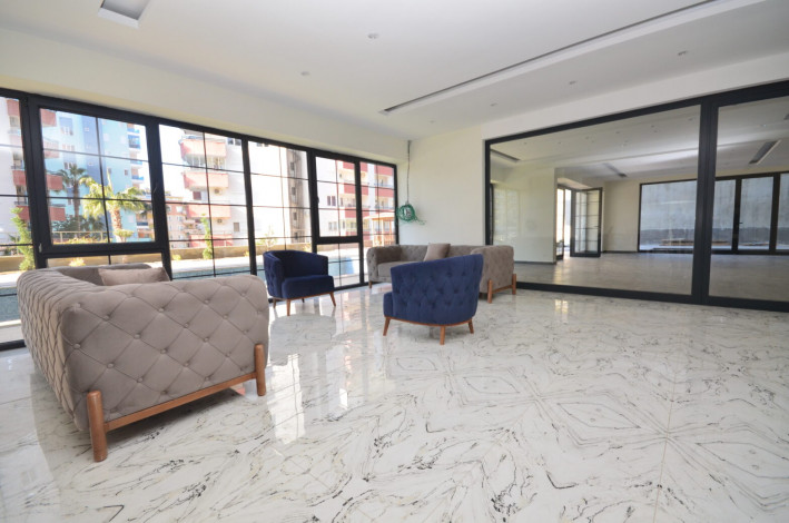 Трехкомнатная квартира с люксовой мебелью в комплексе с инфраструктурой в Махмутларе, 100 м2 - Ракурс 16