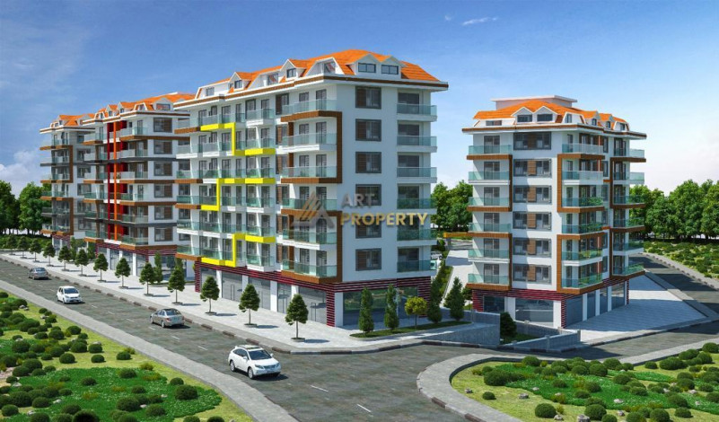 Квартиры 1+1 в новом проекте комплекса с собственной инфаструктурой в районе Авсаллар, 48м2 - Ракурс 19