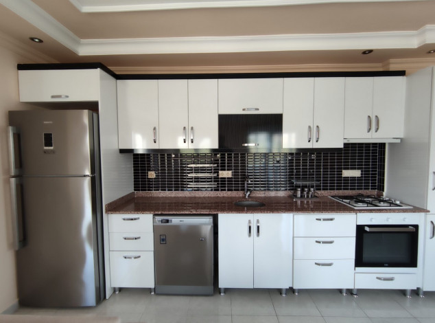 Меблированный дуплекс с видом на море и горы в районе Махмутлар, 150м - Ракурс 7