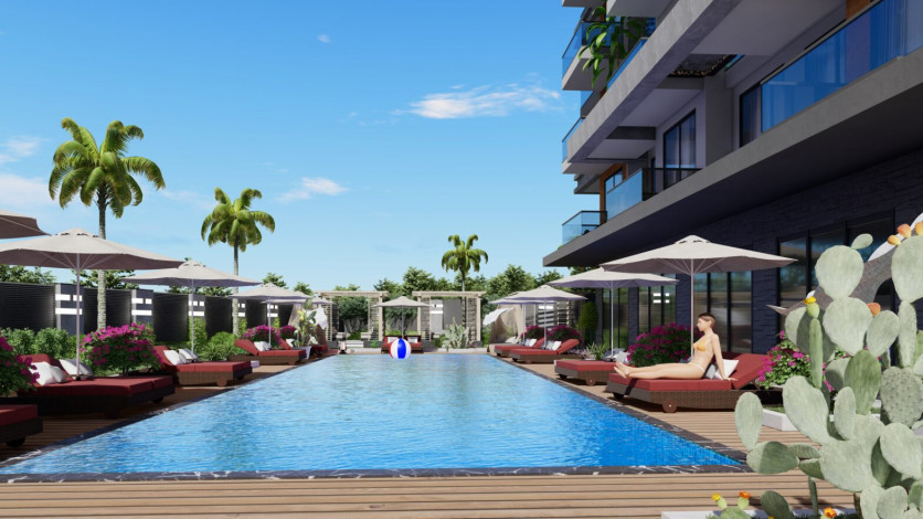 Новый проект в Авсалларе с богатой инфраструктурой, 47м-105,5м - Ракурс 23