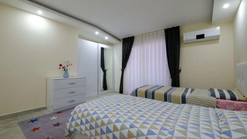 Частично меблированные апартаменты с видом на море и горы в районе Махмутлар, 100м - Ракурс 17