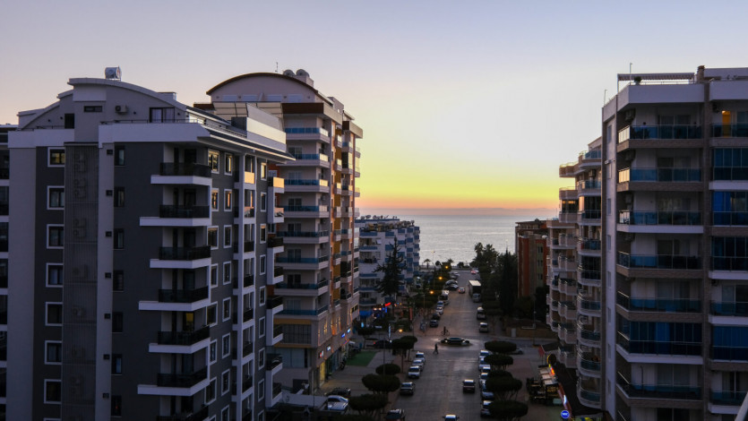 Частично меблированные апартаменты с видом на море и горы в районе Махмутлар, 100м - Ракурс 21