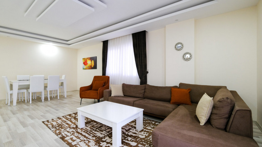 Частично меблированные апартаменты с видом на море и горы в районе Махмутлар, 100м - Ракурс 24