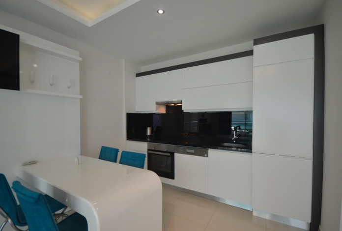 Квартира 1+1 с видом на море в одном из лучших комплексов Алании, 65 м2 - Ракурс 7