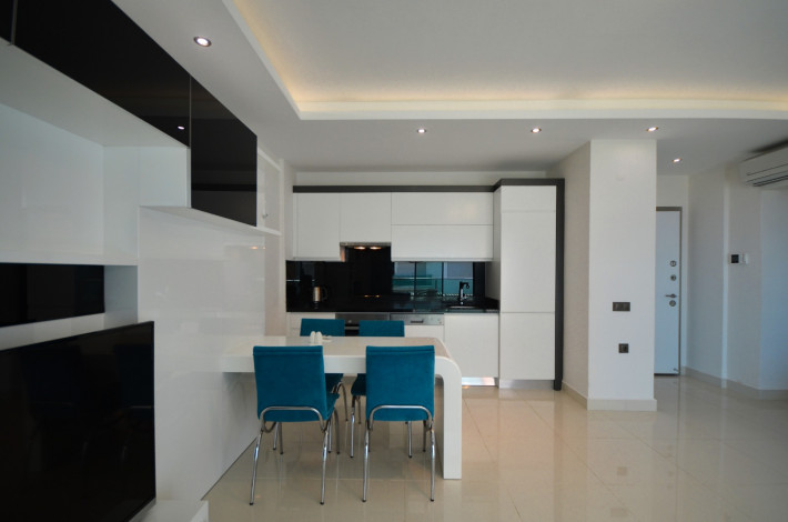 Квартира 1+1 с видом на море в одном из лучших комплексов Алании, 65 м2 - Ракурс 8