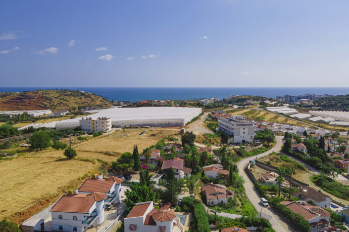 Просторная вилла 6+1 с видом на Cредиземное море в районе Тюрклер, 220 м2 - Ракурс 16