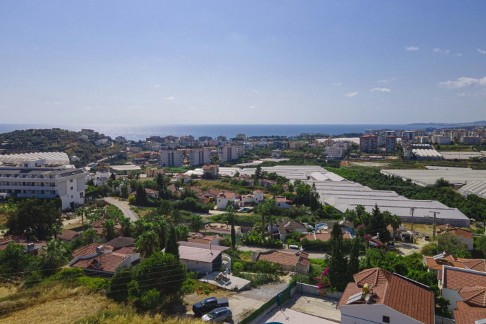 Просторная вилла 6+1 с видом на Cредиземное море в районе Тюрклер, 220 м2 - Ракурс 17