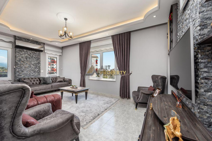 Трехкомнатная квартира с люксовой мебелью в новом комплексе в Авсалларе, 105 м2 - Ракурс 12