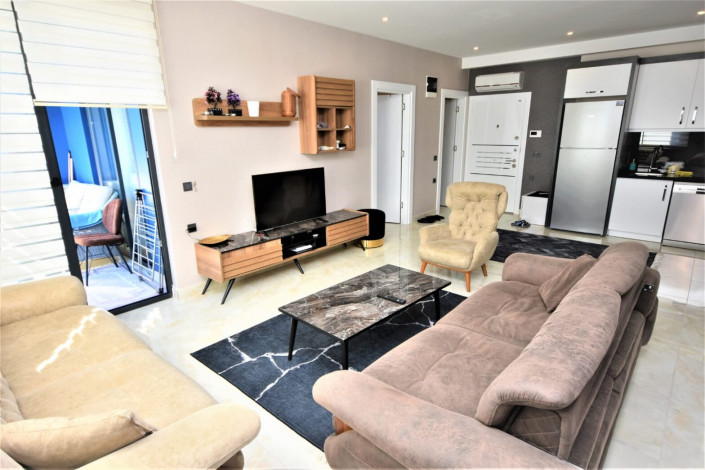 Трехкомнатные апартаменты с мебелью в районе пляжа Клеопатры города Аланья, 95 м2 - Ракурс 8