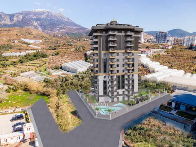 Новый проект с хорошей инфраструктурой в Махмутларе, 48-100 м2 - Ракурс 3