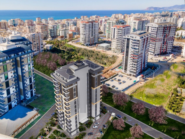 Новый проект с хорошей инфраструктурой в Махмутларе, 48-100 м2 - Ракурс 6