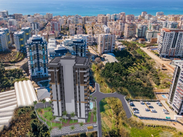 Новый проект с хорошей инфраструктурой в Махмутларе, 48-100 м2 - Ракурс 7