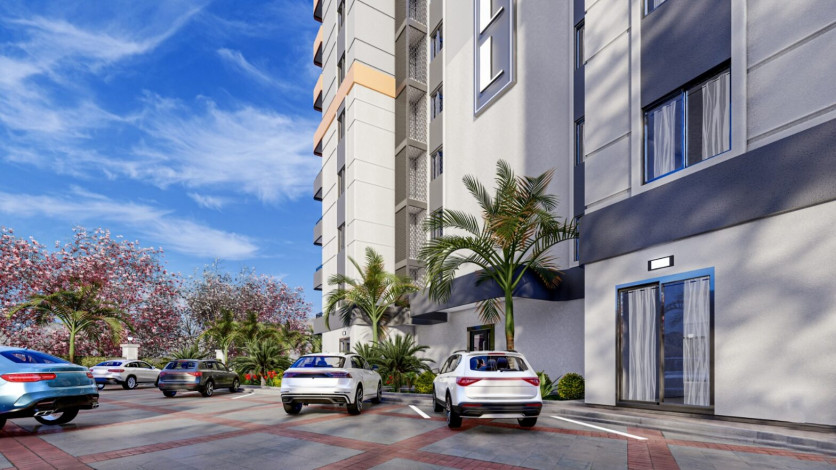 Новый проект с хорошей инфраструктурой в Махмутларе, 48-100 м2 - Ракурс 12