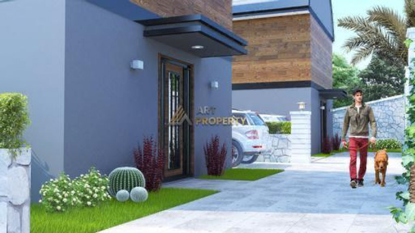 Представляем Вашему вниманию комплекс вилл с собственными бассейнами в районе Бекташ города Аланья, 142-230 м2 - Ракурс 11