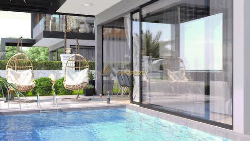 Представляем Вашему вниманию комплекс вилл с собственными бассейнами в районе Бекташ города Аланья, 142-230 м2 - Ракурс 12