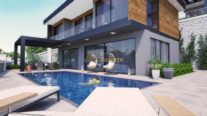 Представляем Вашему вниманию комплекс вилл с собственными бассейнами в районе Бекташ города Аланья, 142-230 м2 - Ракурс 14