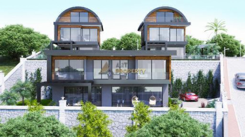 Представляем Вашему вниманию комплекс вилл с собственными бассейнами в районе Бекташ города Аланья, 142-230 м2 - Ракурс 18