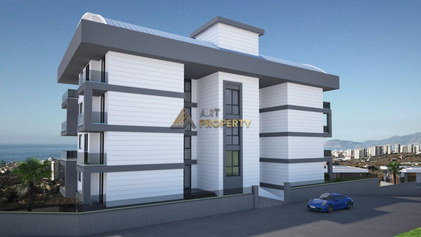 Проект комплекса с подогреваемым крытым бассейном и видом на море в районе Каргыджак, 50,7-209,2 м2 - Ракурс 3