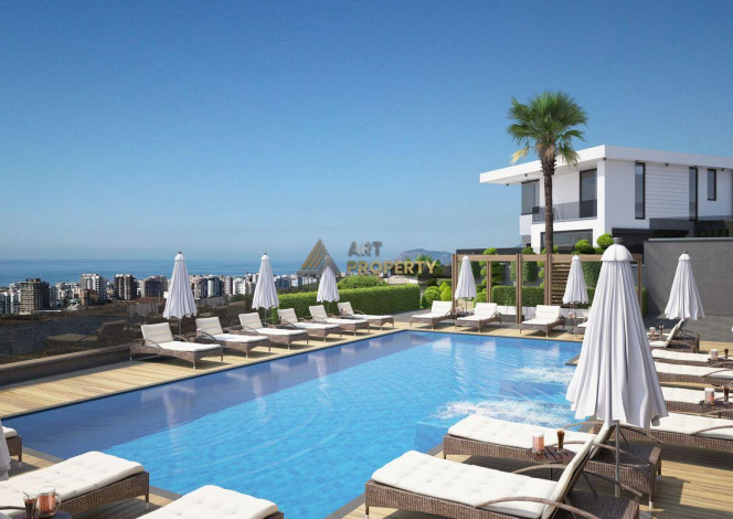 Проект комплекса с подогреваемым крытым бассейном и видом на море в районе Каргыджак, 50,7-209,2 м2 - Ракурс 6