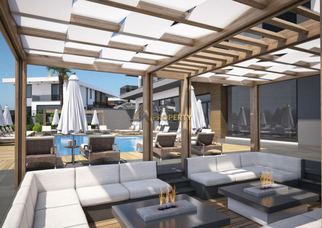 Проект комплекса с подогреваемым крытым бассейном и видом на море в районе Каргыджак, 50,7-209,2 м2 - Ракурс 7