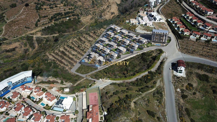 Проект комплекса с подогреваемым крытым бассейном и видом на море в районе Каргыджак, 50,7-209,2 м2 - Ракурс 9