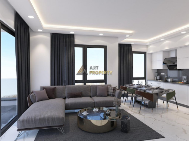 Проект комплекса с подогреваемым крытым бассейном и видом на море в районе Каргыджак, 50,7-209,2 м2 - Ракурс 13